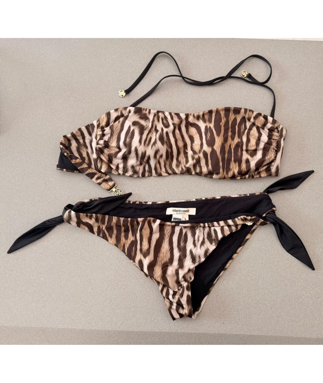 ROBERTO CAVALLI Хаки полиэстеровый купальник, фото 6