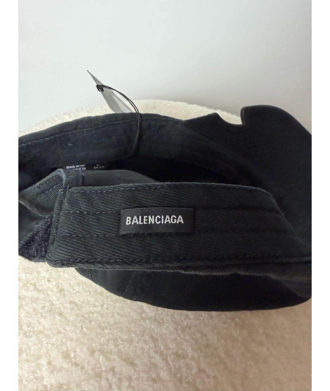BALENCIAGA Черная хлопковая кепка, фото 8