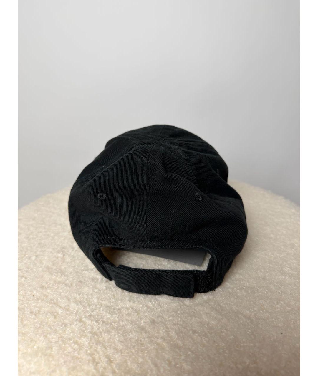 BALENCIAGA Черная хлопковая кепка, фото 4