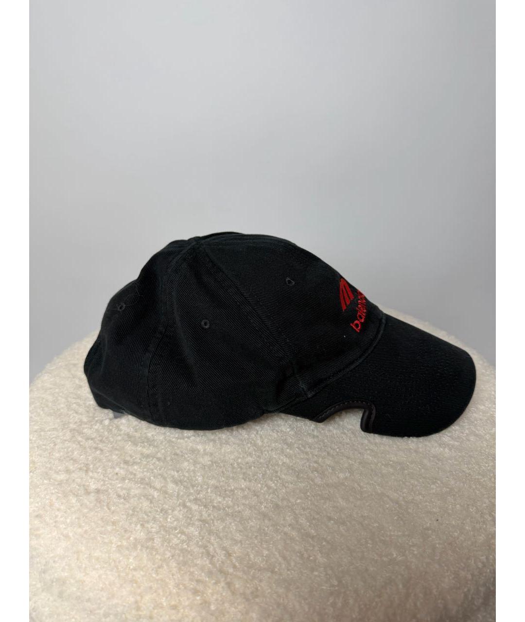 BALENCIAGA Черная хлопковая кепка, фото 3