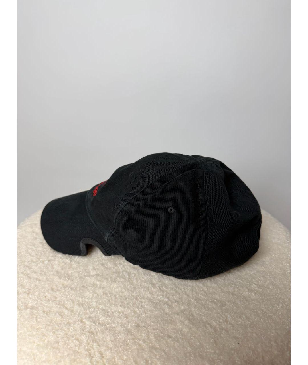 BALENCIAGA Черная хлопковая кепка, фото 5