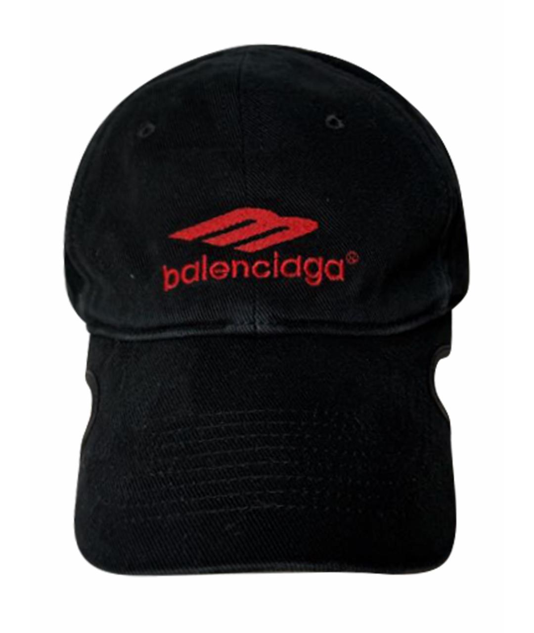 BALENCIAGA Черная хлопковая кепка, фото 1