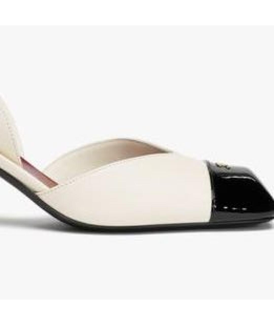 CHANEL Белые кожаные туфли, фото 2