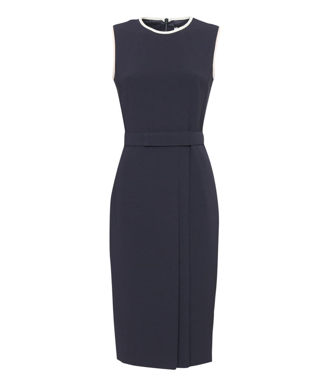MAX MARA Темно-синее ацетатное повседневное платье, фото 7