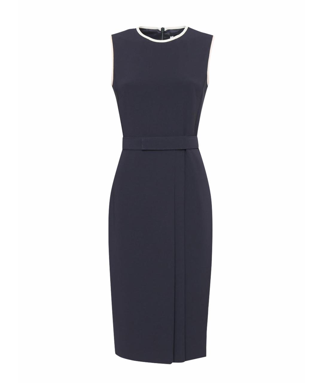 MAX MARA Темно-синее ацетатное повседневное платье, фото 1