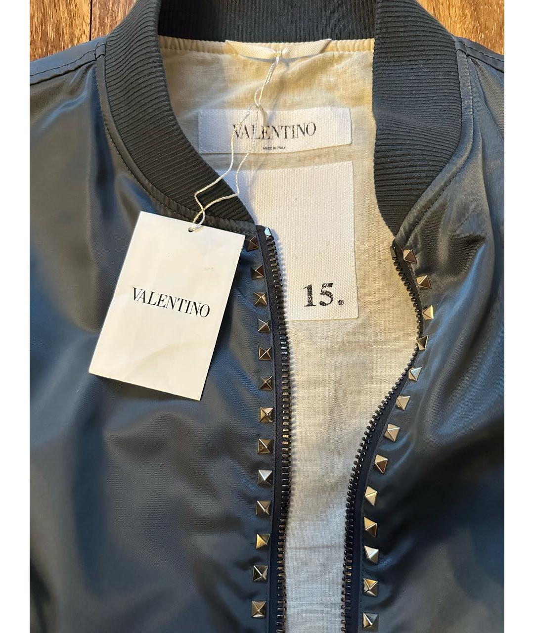 VALENTINO Темно-синяя полиамидовая куртка, фото 3