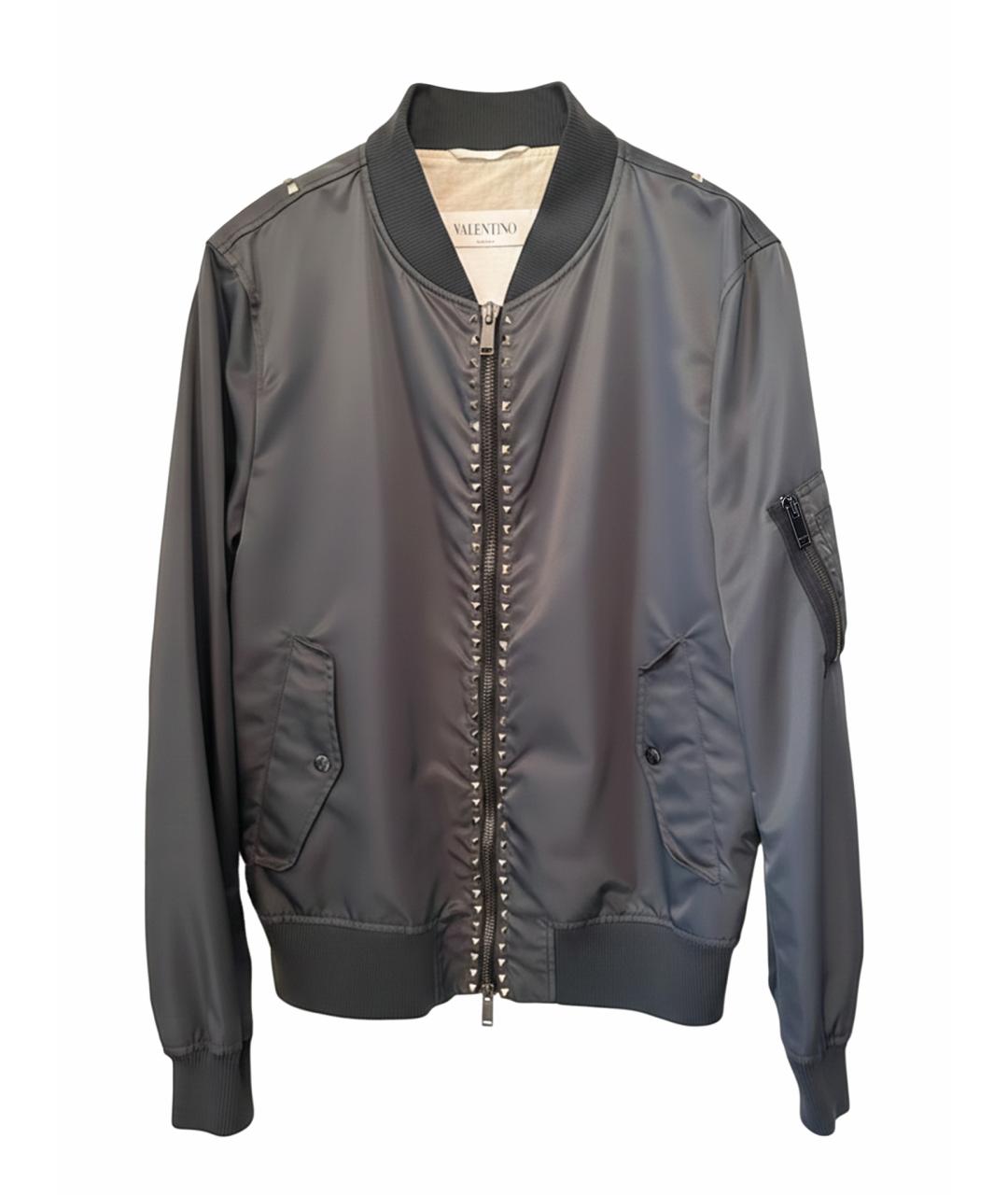 VALENTINO Темно-синяя полиамидовая куртка, фото 1