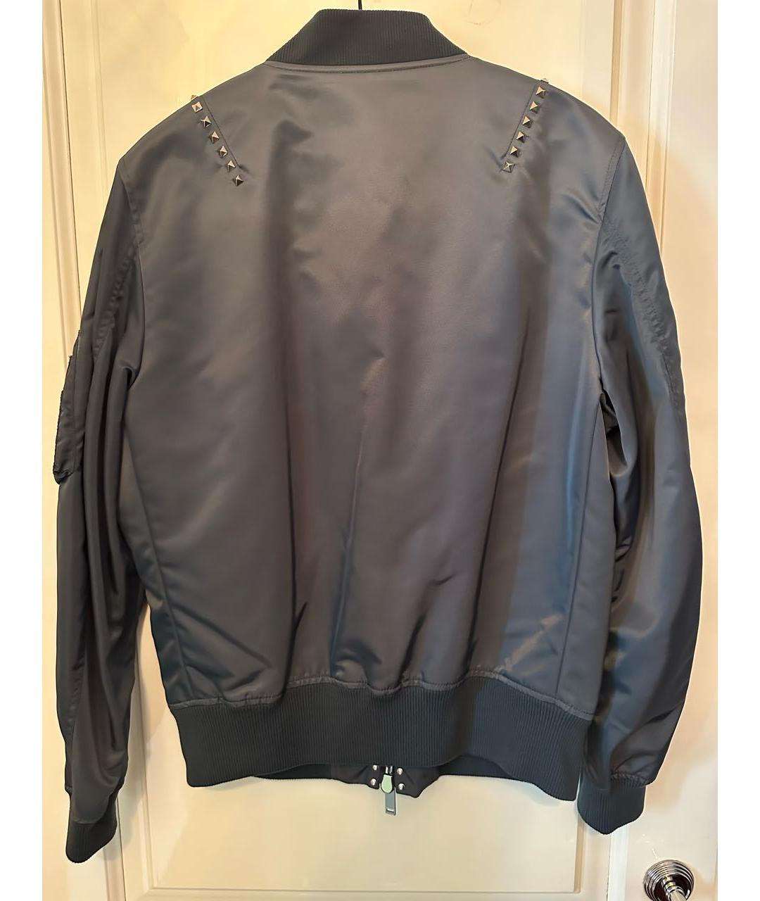 VALENTINO Темно-синяя полиамидовая куртка, фото 2