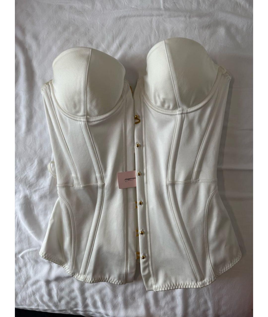 AGENT PROVOCATEUR Белый атласный корсет, фото 2