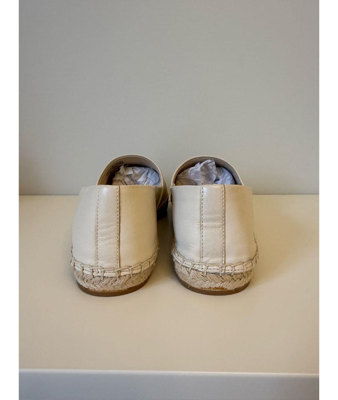 TORY BURCH Бежевые кожаные эспадрильи, фото 4