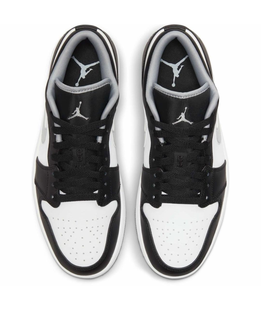 JORDAN Черные кожаные низкие кроссовки / кеды, фото 8