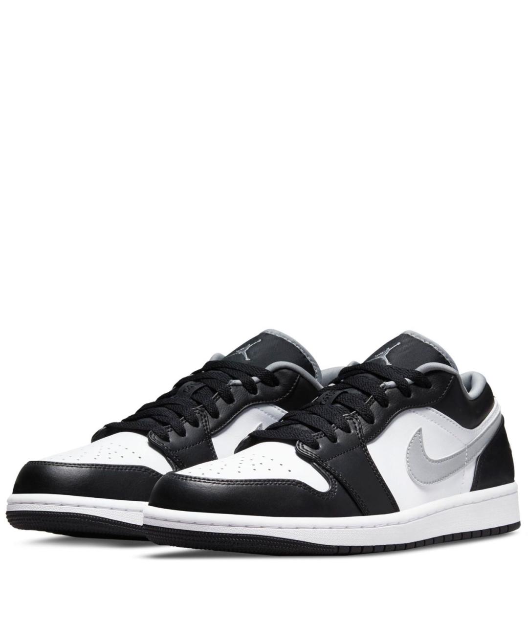 JORDAN Черные кожаные низкие кроссовки / кеды, фото 3