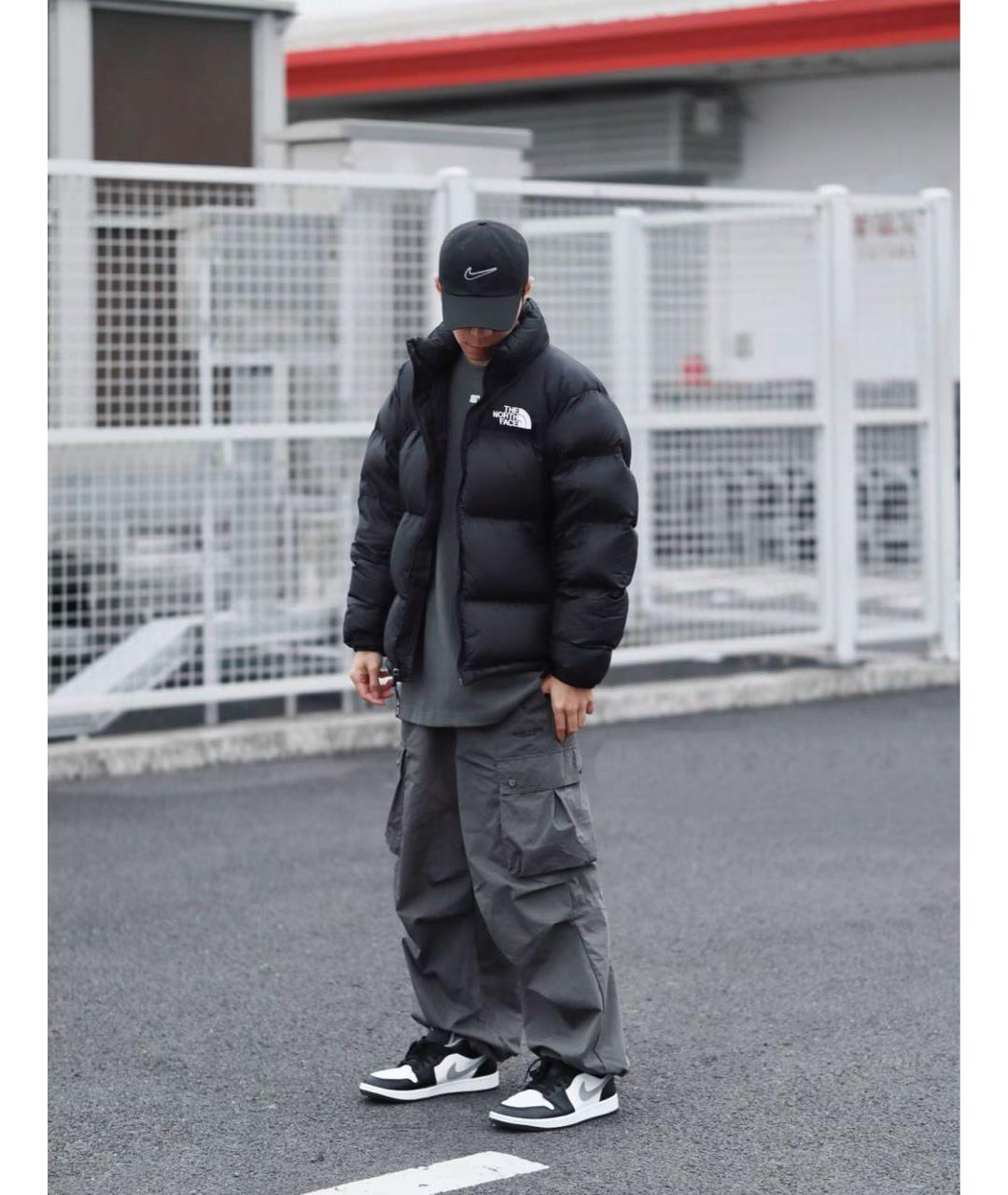 JORDAN Черные кожаные низкие кроссовки / кеды, фото 4