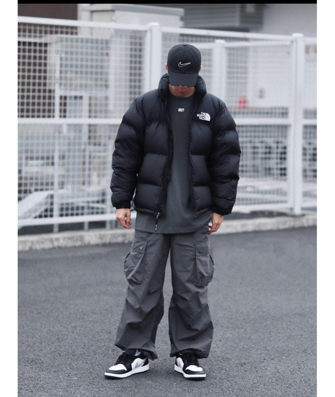 JORDAN Черные кожаные низкие кроссовки / кеды, фото 6