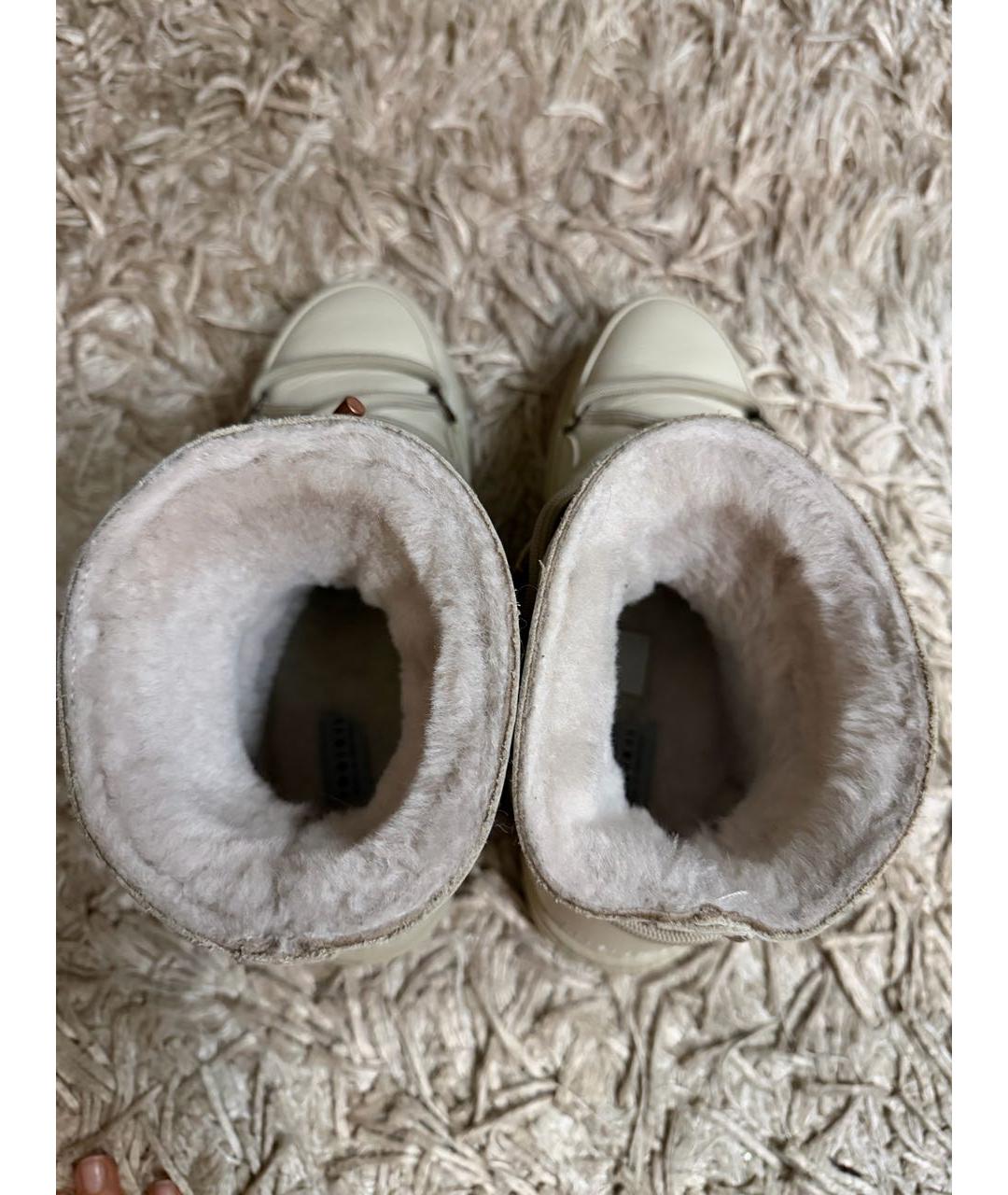 INUIKII Бежевые кожаные ботинки, фото 5