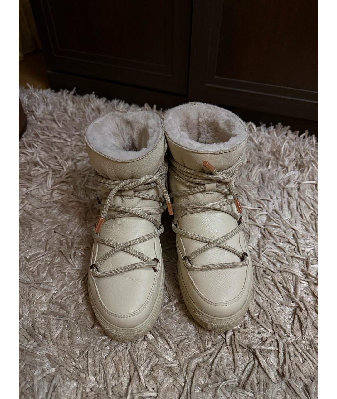 INUIKII Бежевые кожаные ботинки, фото 3