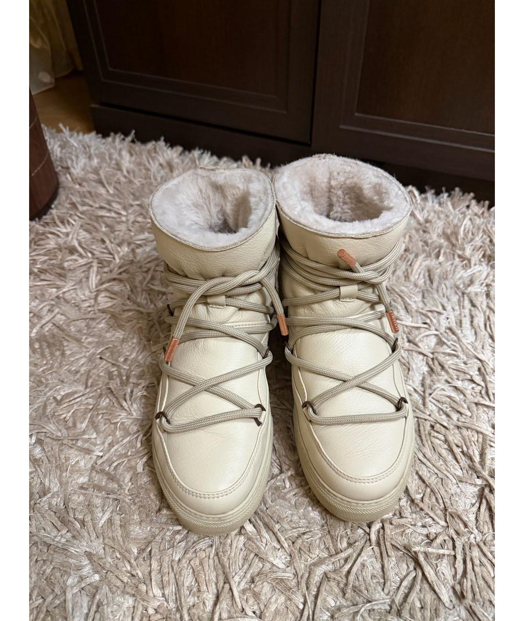 INUIKII Бежевые кожаные ботинки, фото 2