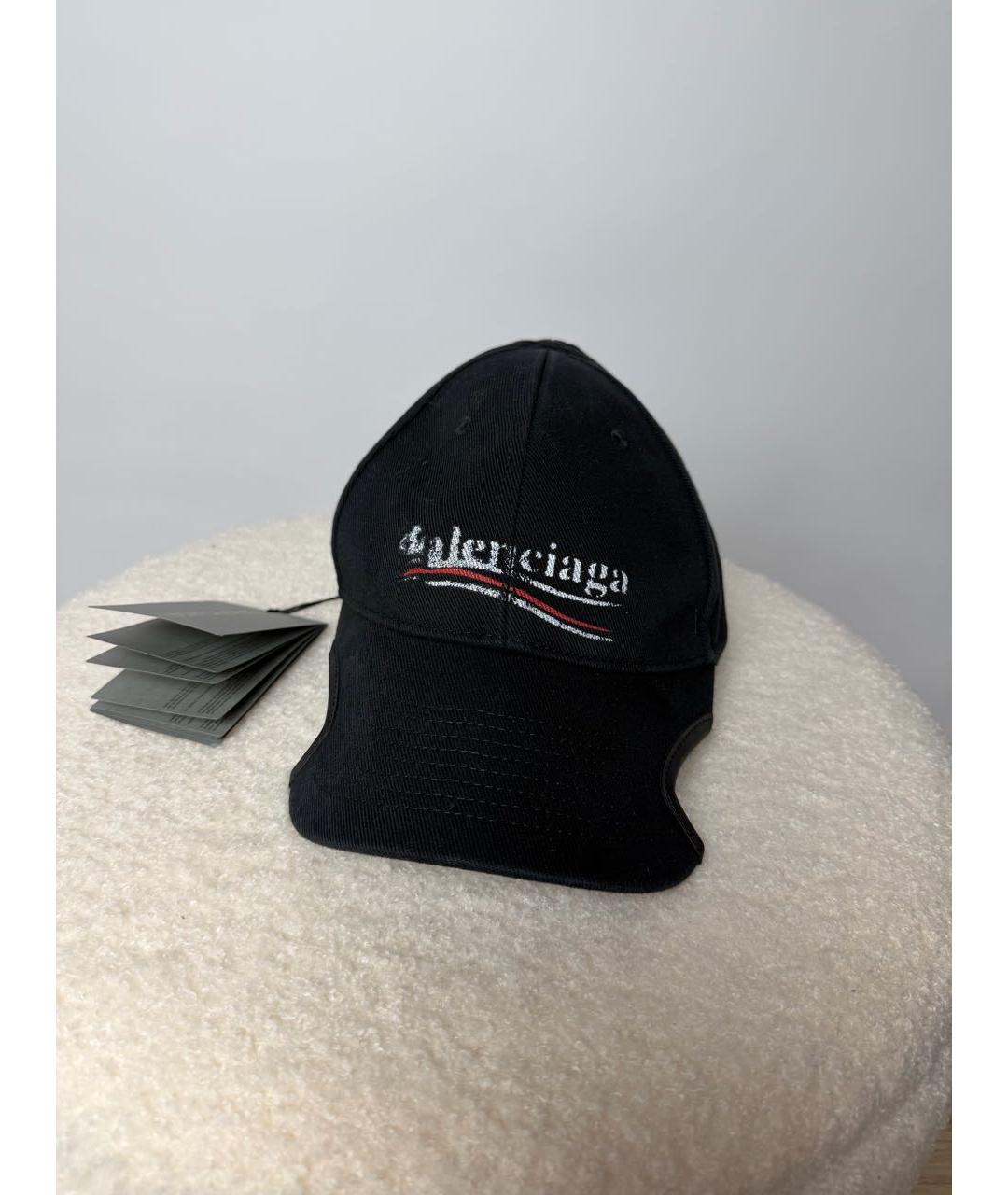 BALENCIAGA Черная хлопковая кепка, фото 9
