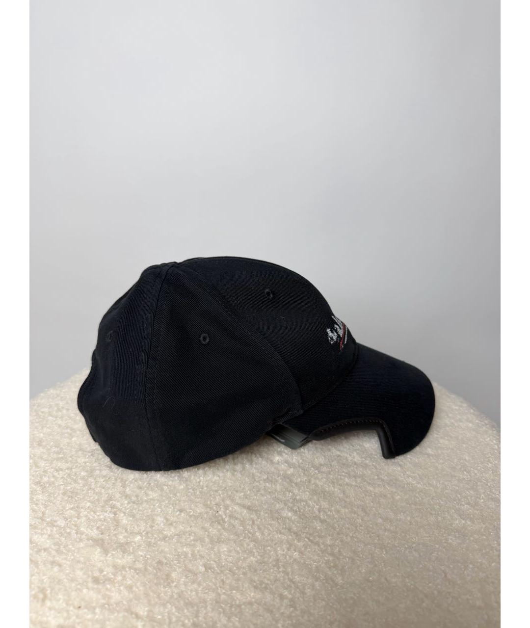 BALENCIAGA Черная хлопковая кепка, фото 4