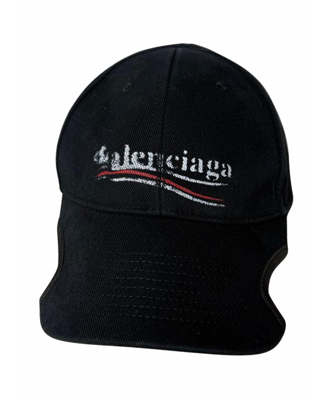 BALENCIAGA Черная хлопковая кепка, фото 1