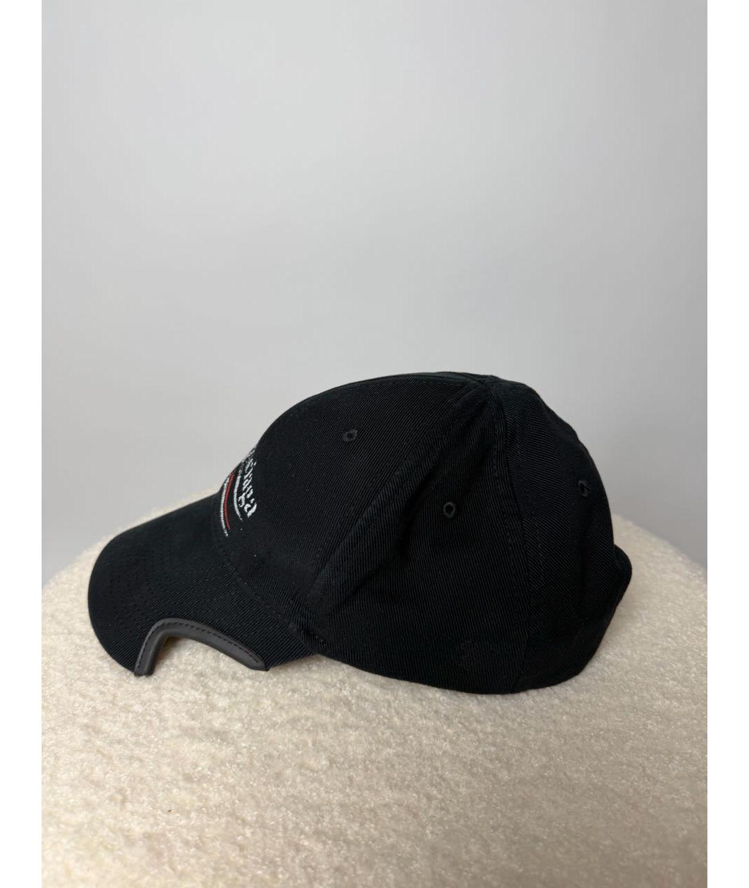 BALENCIAGA Черная хлопковая кепка, фото 6