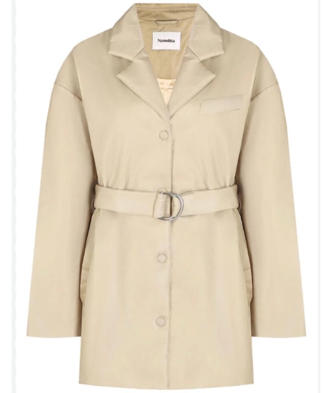 NANUSHKA Бежевая полиамидовая куртка, фото 9