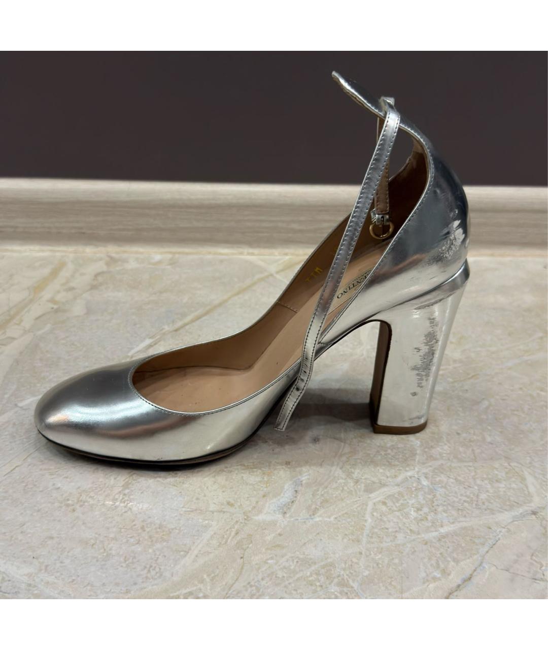 VALENTINO Серебряные туфли из лакированной кожи, фото 7
