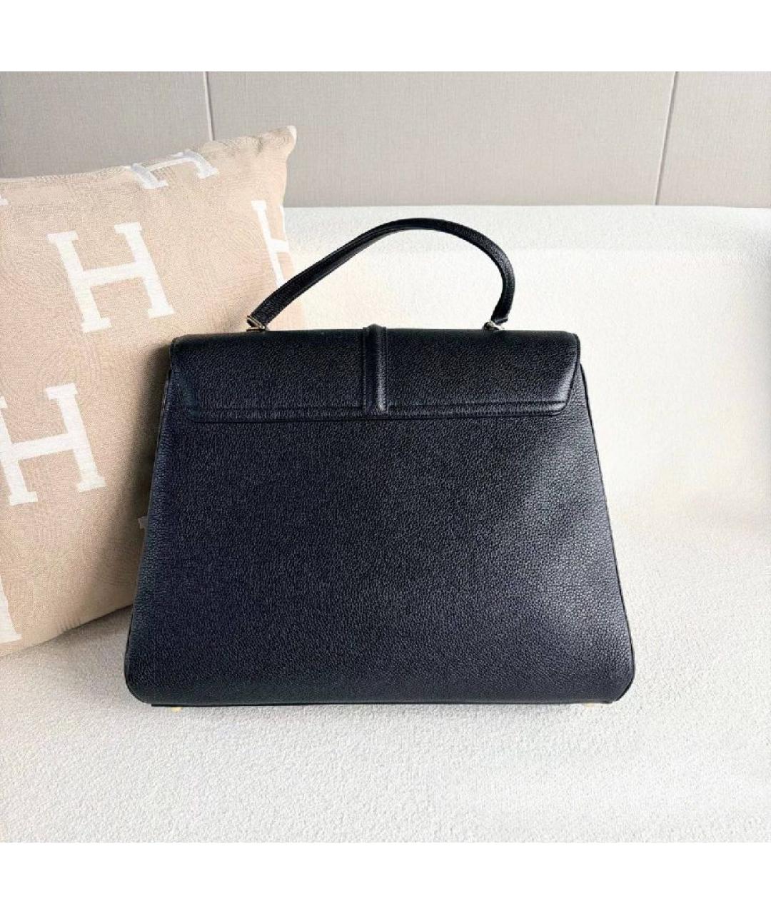 CELINE Черная кожаная сумка тоут, фото 2