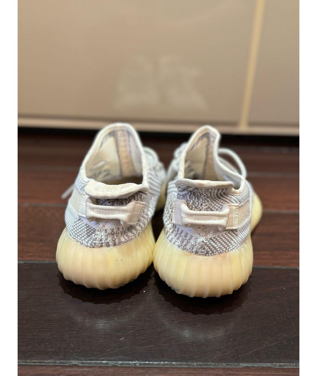 ADIDAS YEEZY Серебряные текстильные кроссовки, фото 4