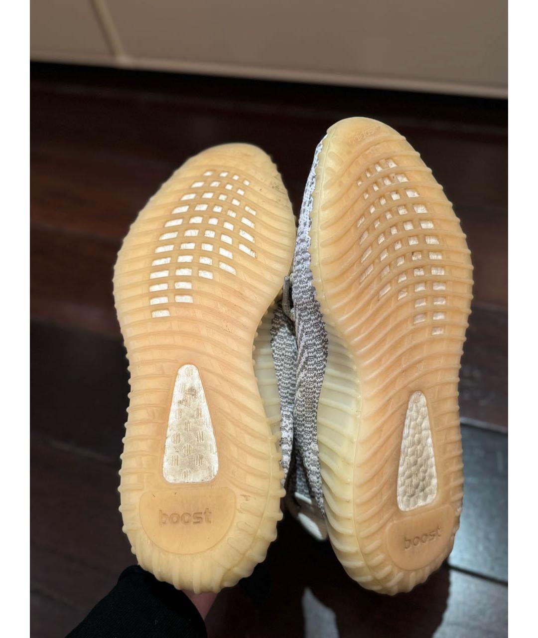 ADIDAS YEEZY Серебряные текстильные кроссовки, фото 6