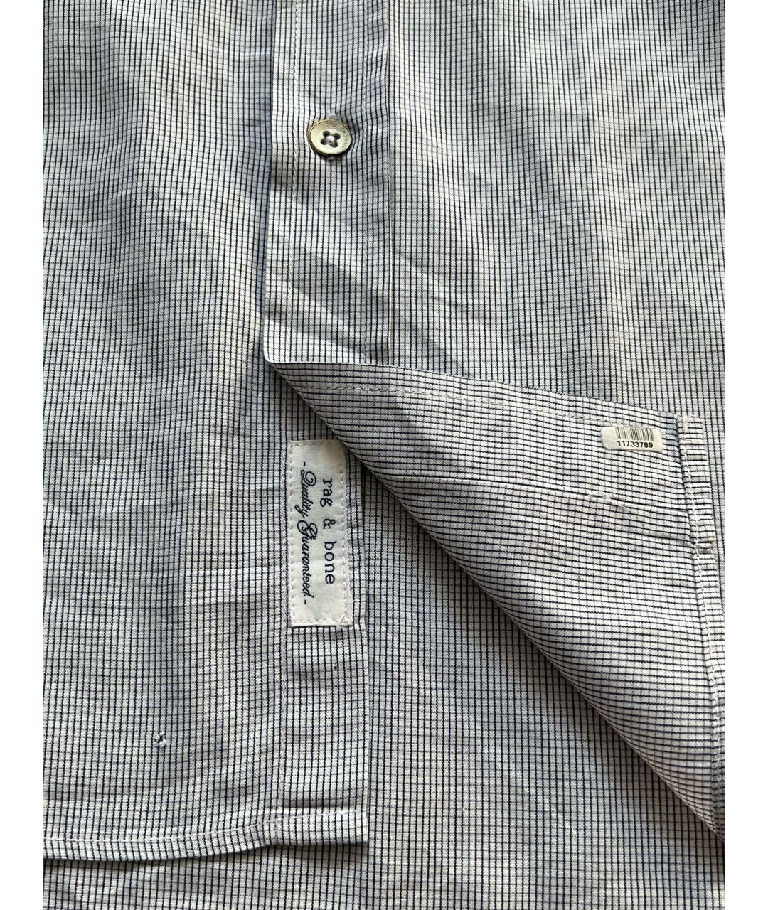 RAG & BONE Голубая хлопковая кэжуал рубашка, фото 4