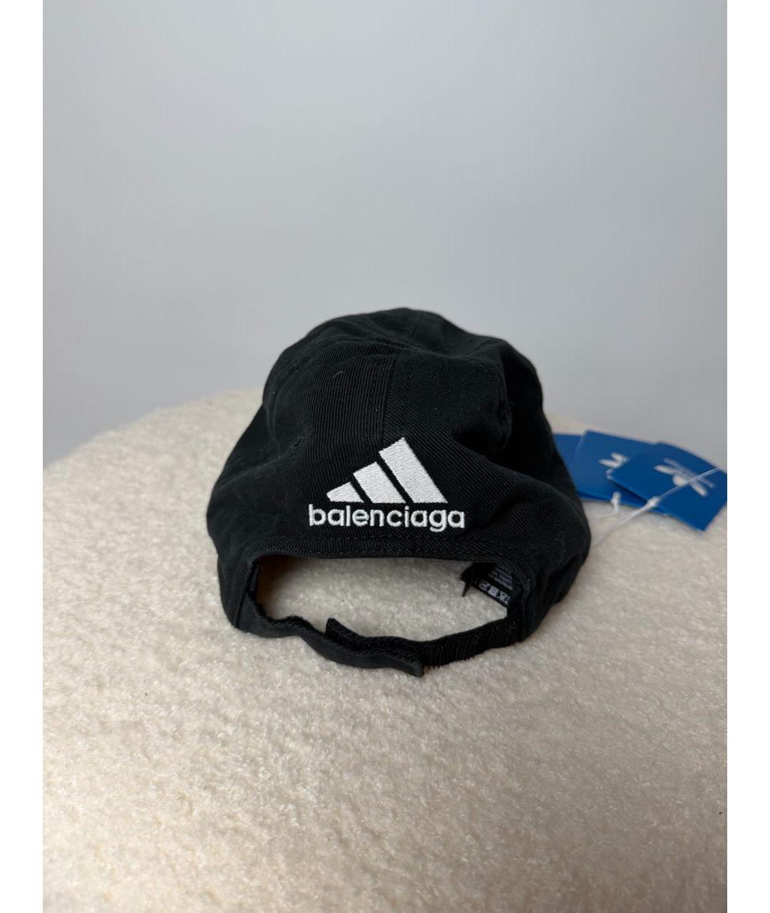 BALENCIAGA Черная хлопковая кепка, фото 4