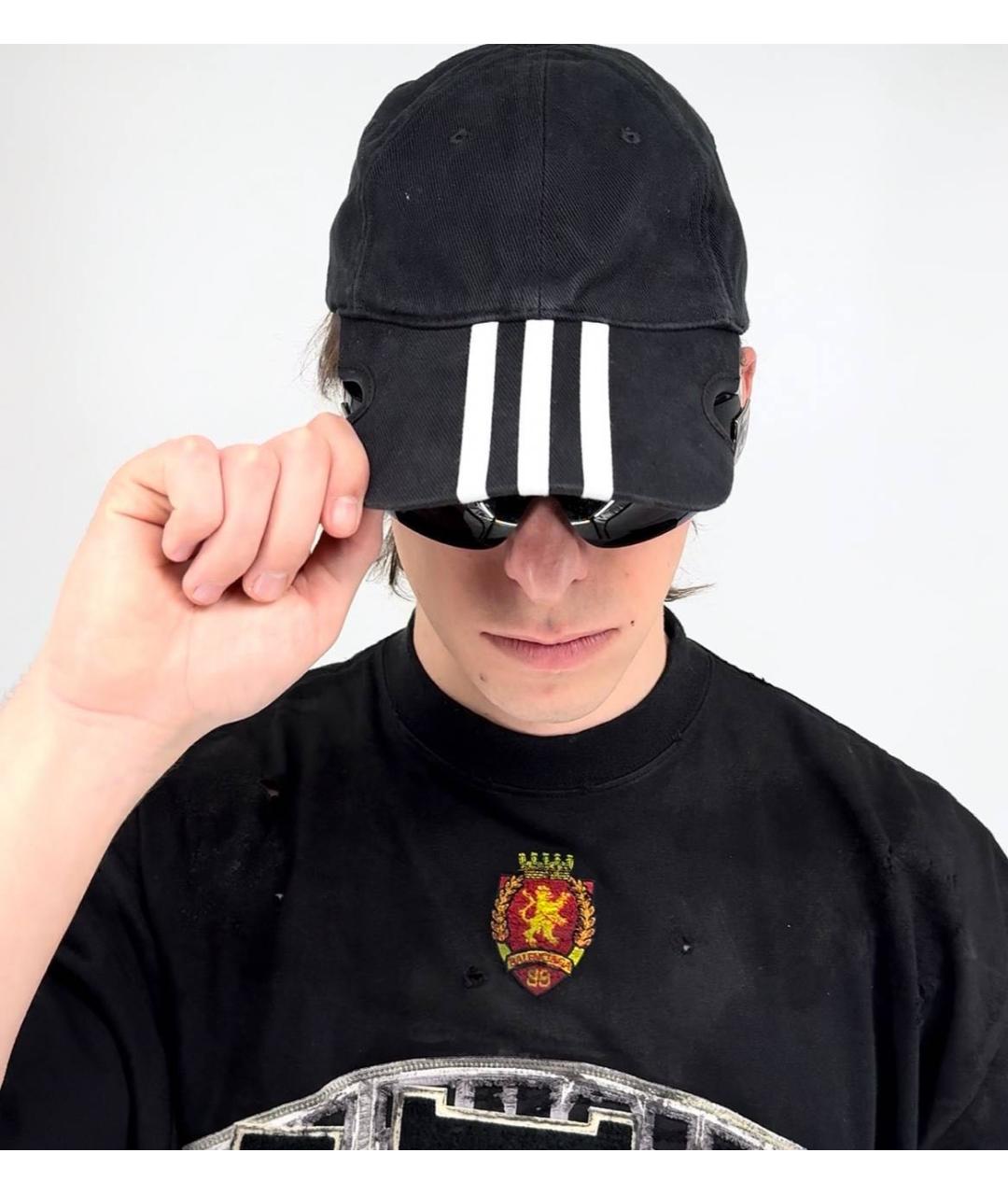 BALENCIAGA Черная хлопковая кепка, фото 2