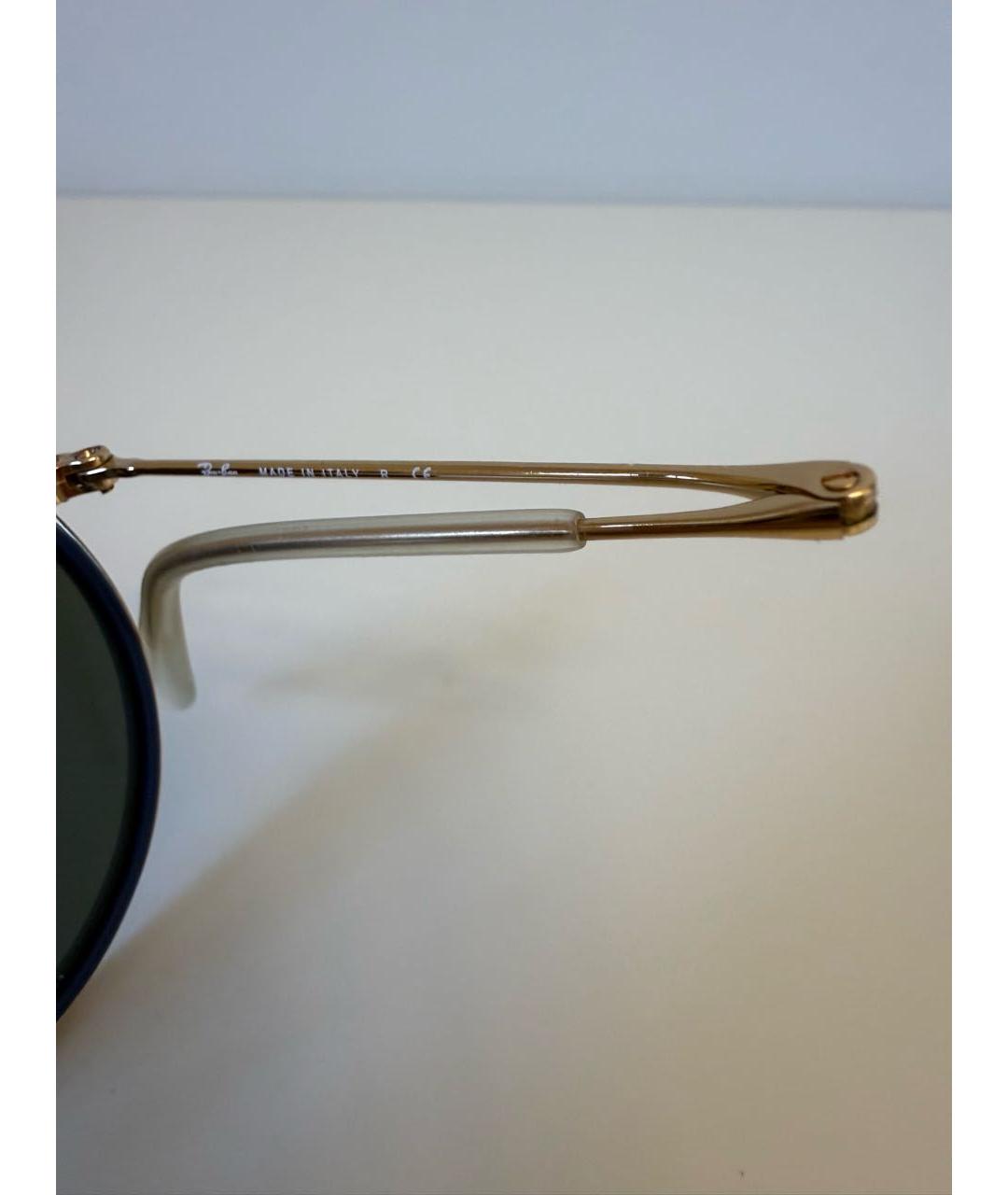 RAY BAN Голубые металлические солнцезащитные очки, фото 3