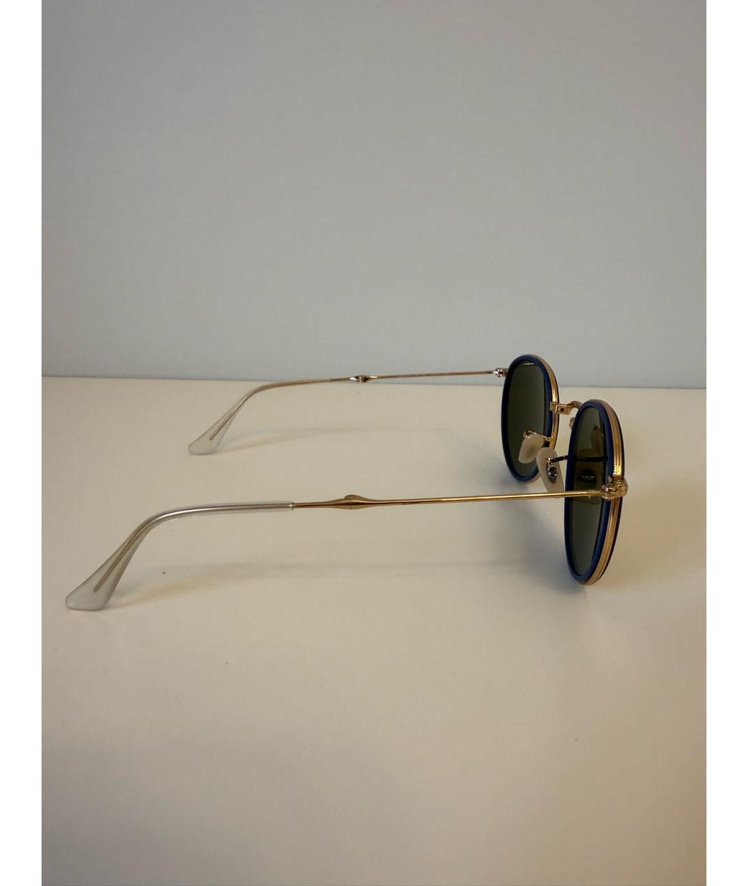 RAY BAN Голубые металлические солнцезащитные очки, фото 2