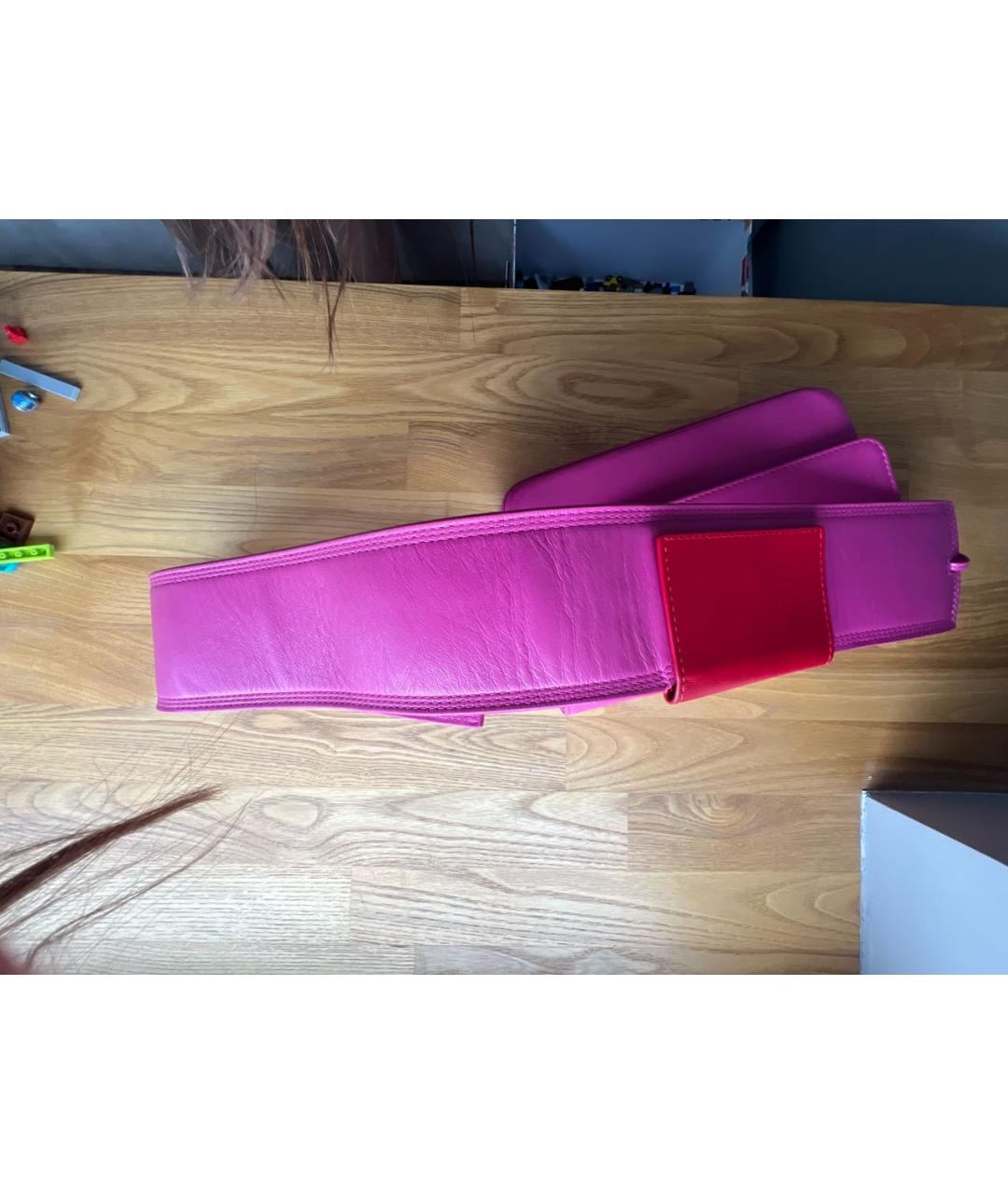 JACQUEMUS Розовая кожаная сумка с короткими ручками, фото 7