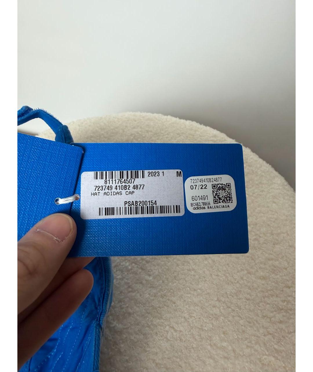 BALENCIAGA Синяя хлопковая кепка, фото 8