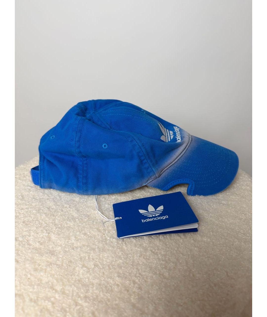 BALENCIAGA Синяя хлопковая кепка, фото 5
