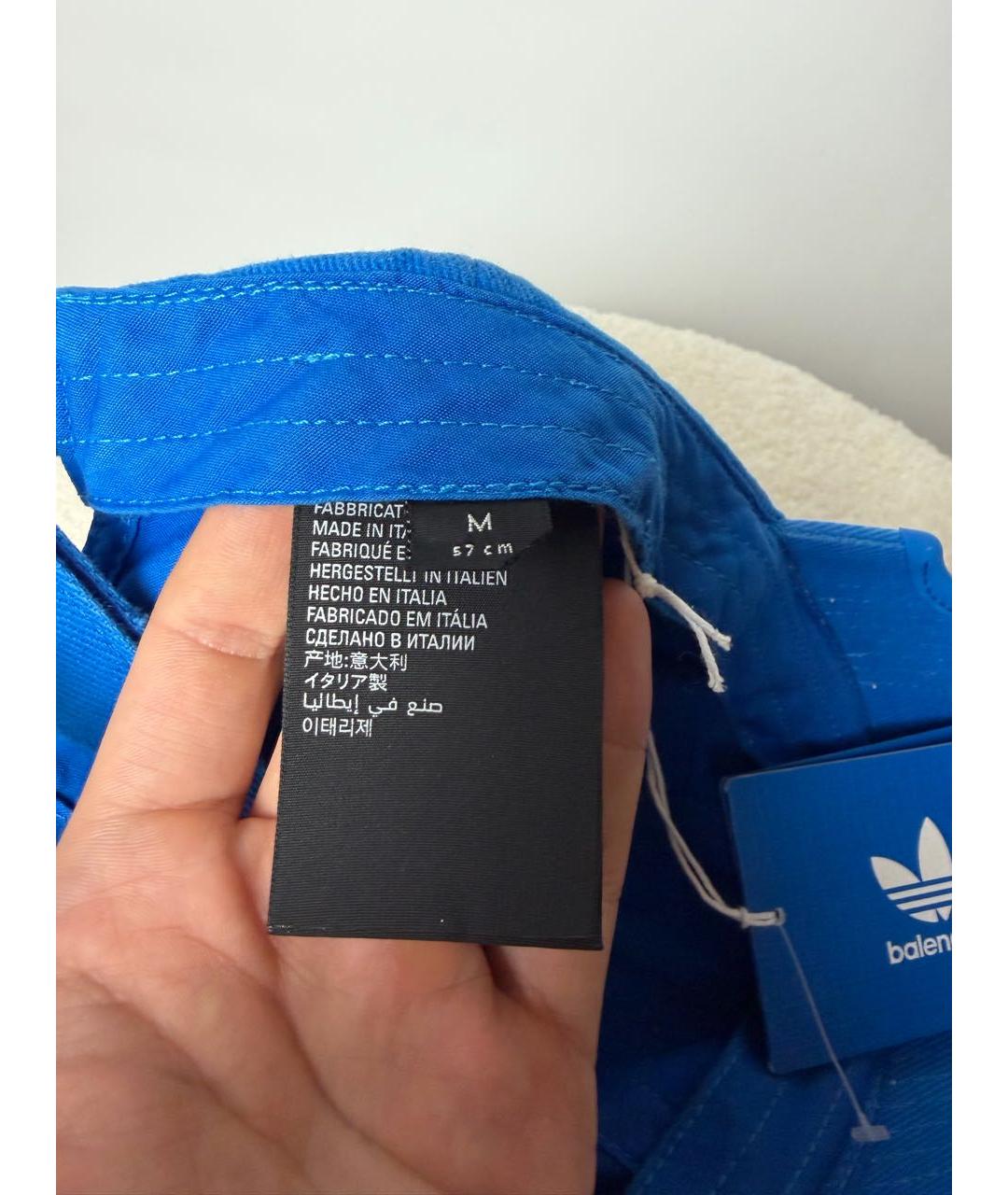 BALENCIAGA Синяя хлопковая кепка, фото 6