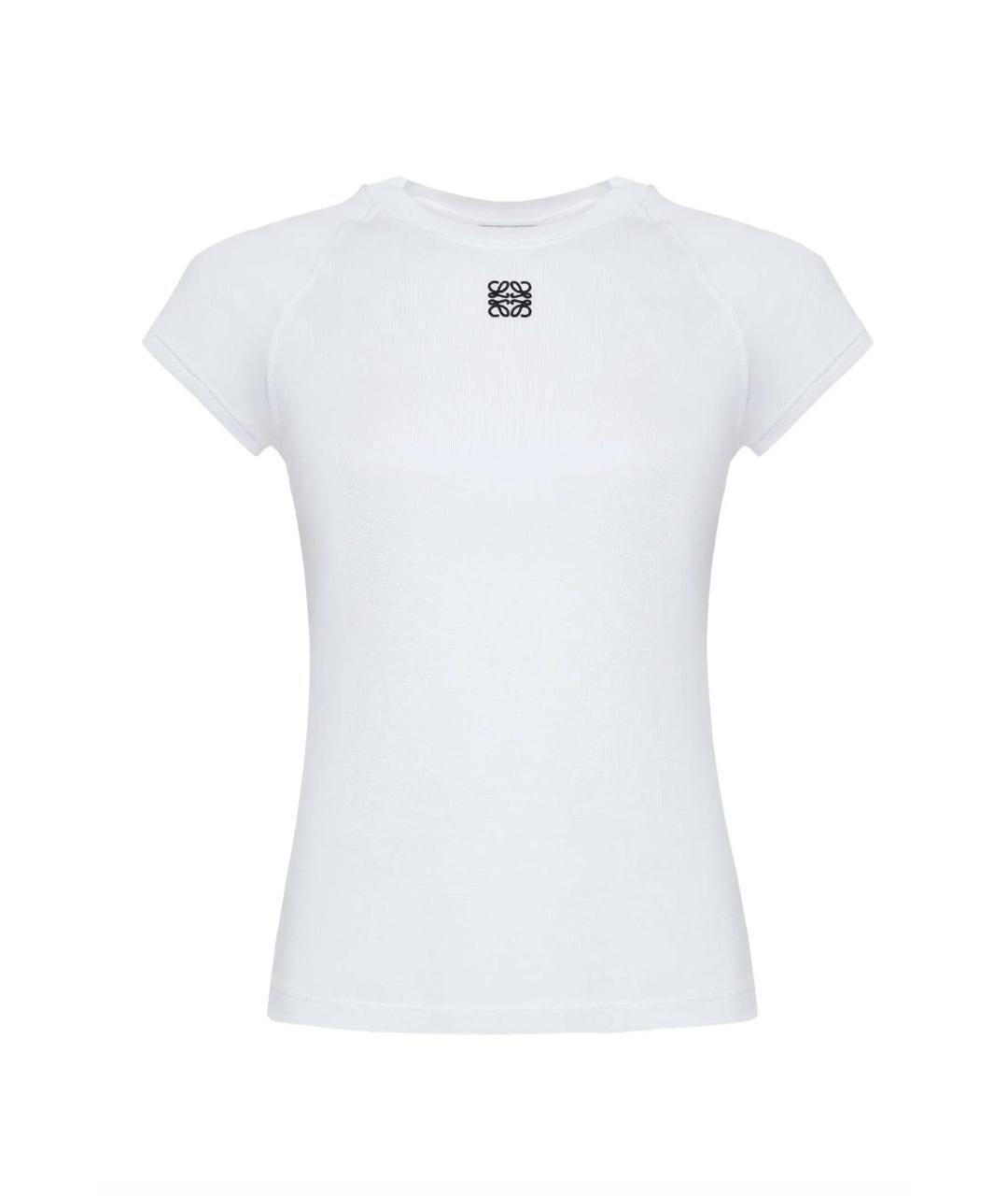 LOEWE Белая хлопковая футболка, фото 3