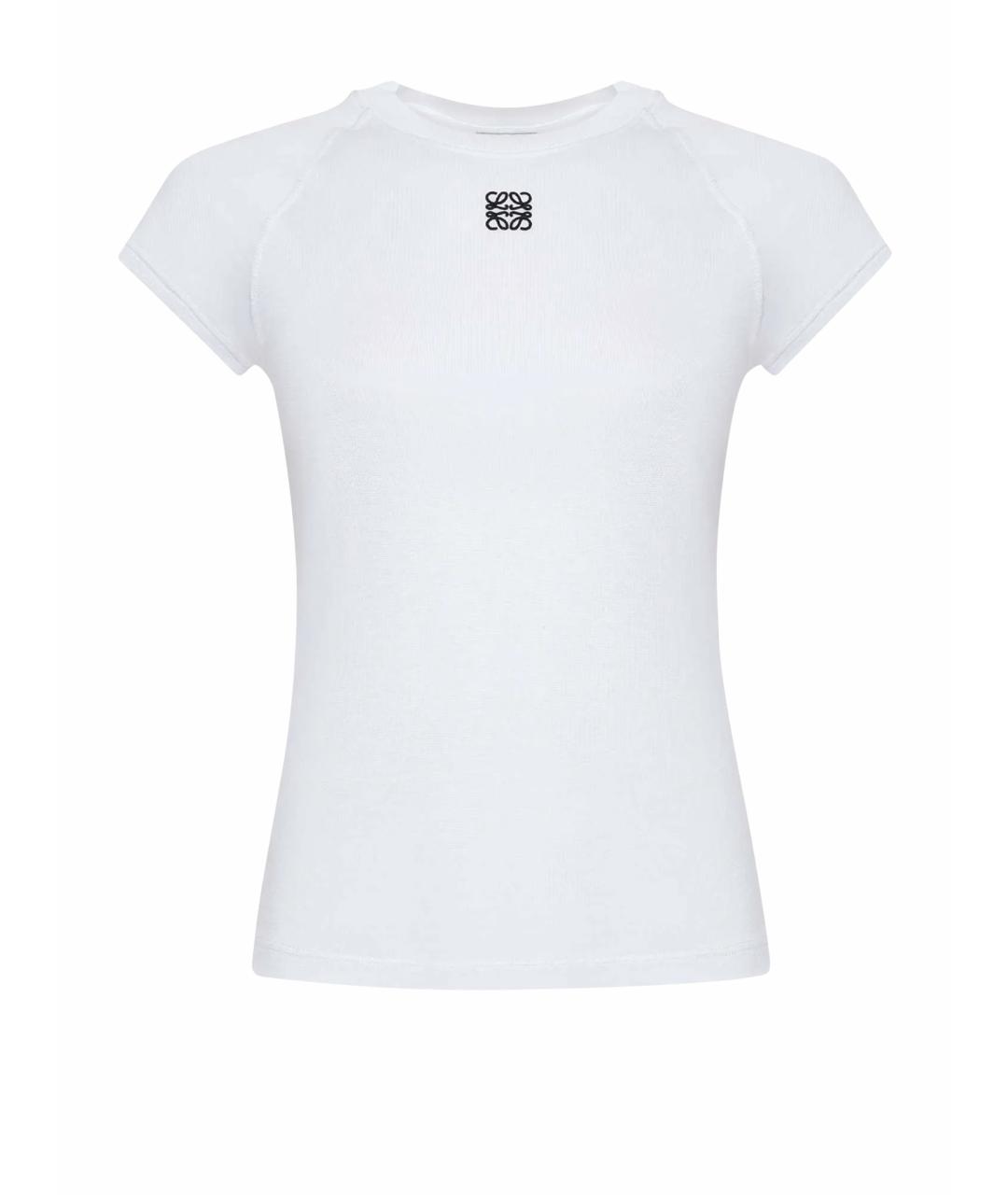 LOEWE Белая хлопковая футболка, фото 1