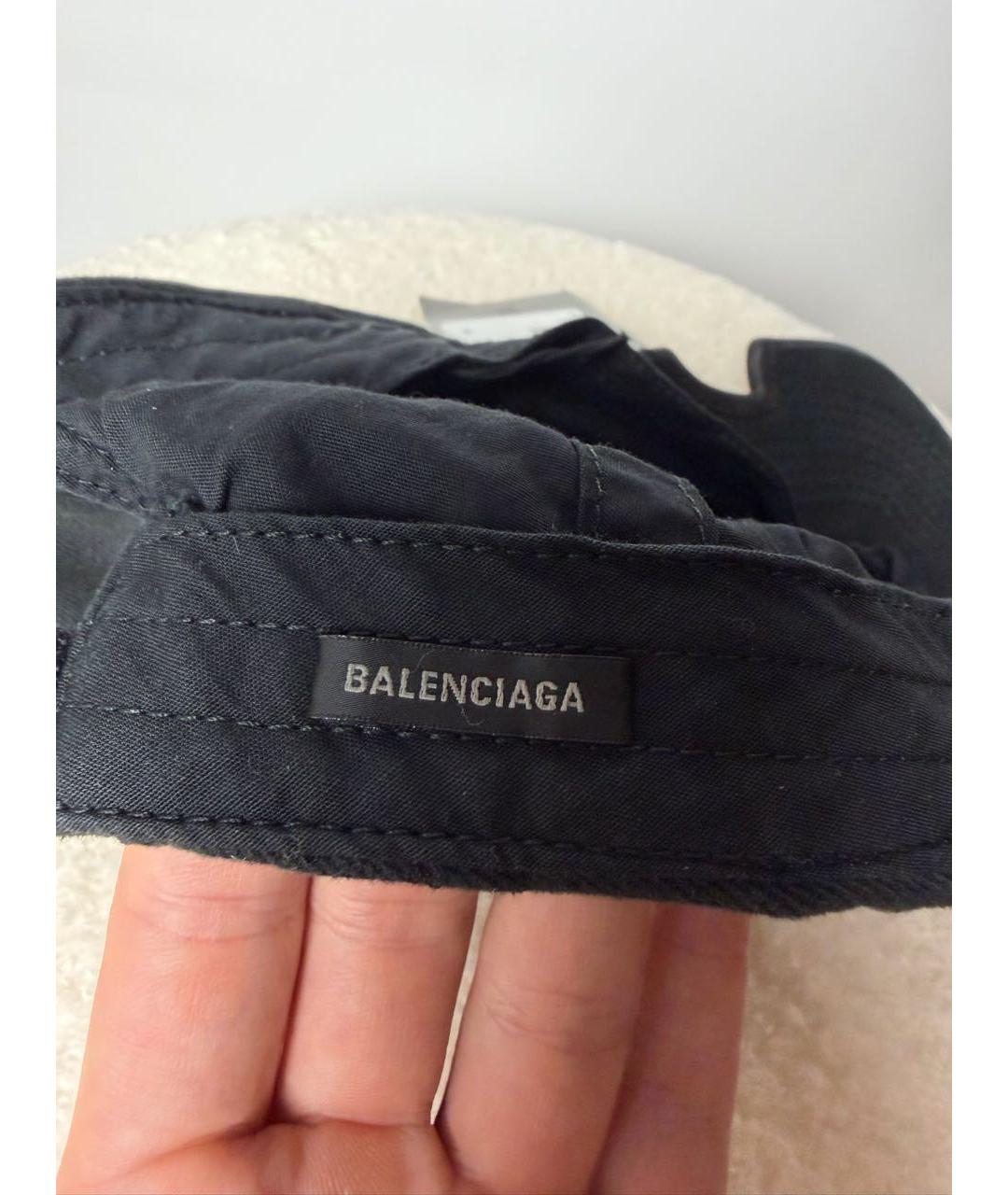 BALENCIAGA Черная хлопковая кепка, фото 8