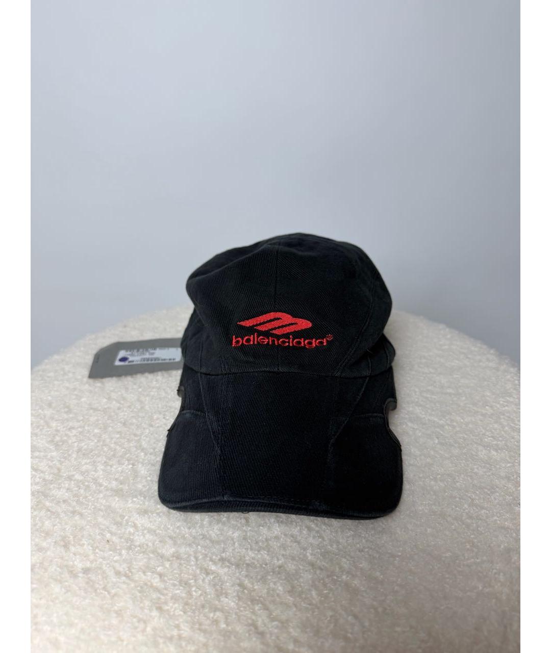 BALENCIAGA Черная хлопковая кепка, фото 9