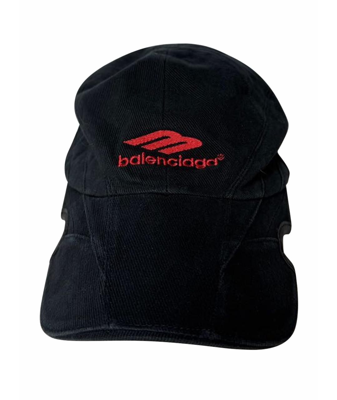 BALENCIAGA Черная хлопковая кепка, фото 1