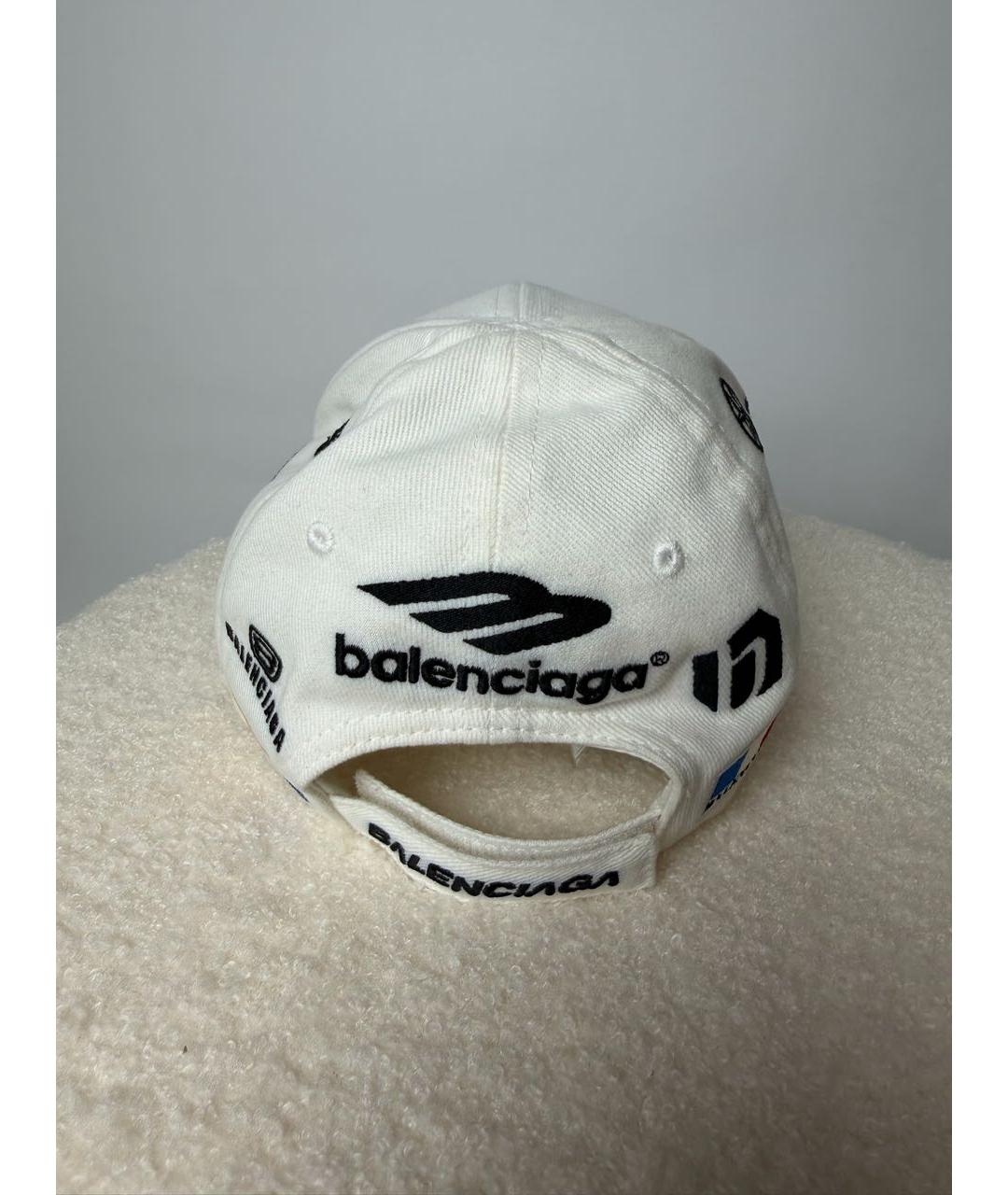 BALENCIAGA Белая хлопковая кепка, фото 4