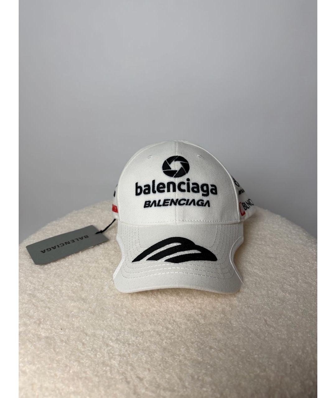 BALENCIAGA Белая хлопковая кепка, фото 7