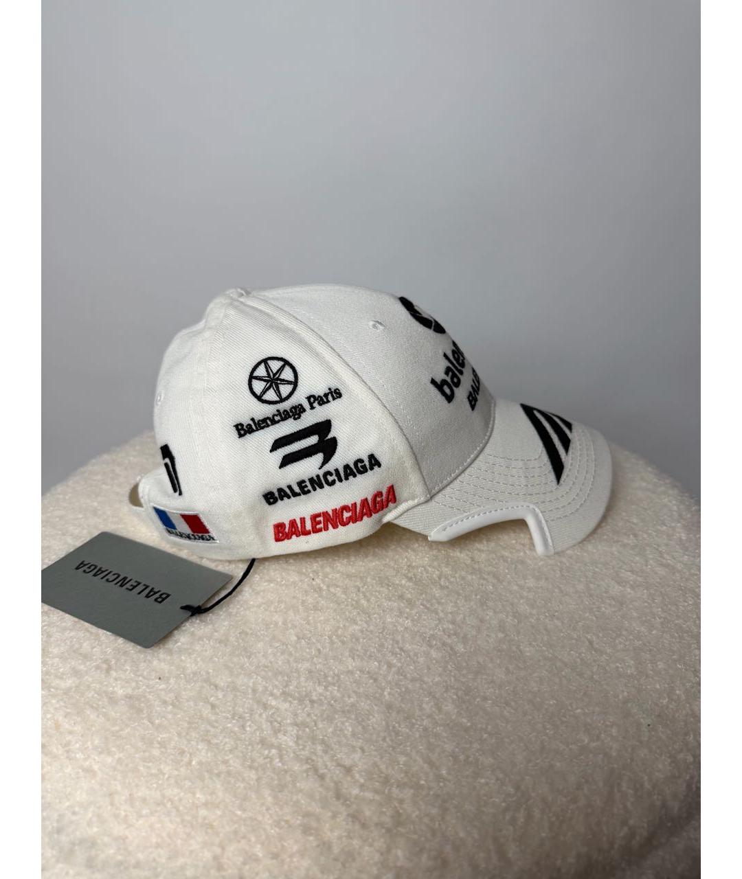 BALENCIAGA Белая хлопковая кепка, фото 3
