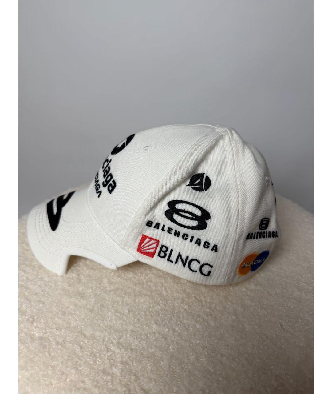 BALENCIAGA Белая хлопковая кепка, фото 5