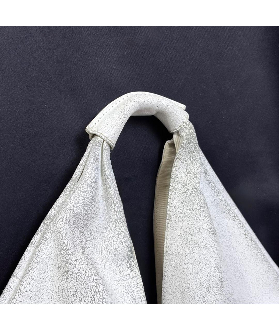MAISON MARGIELA Белая кожаная сумка через плечо, фото 5