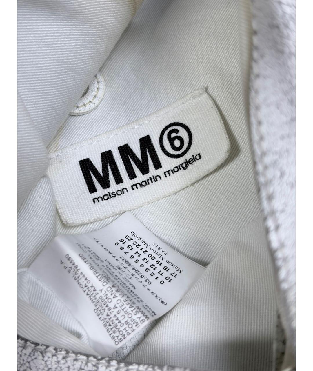 MAISON MARGIELA Белая кожаная сумка через плечо, фото 8